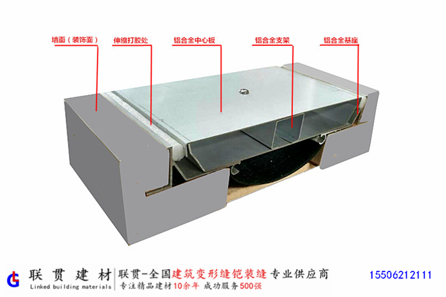 抗震型外墙变形缝QAB铝合金中心盖板